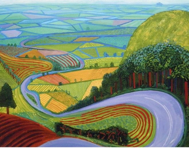 garrowby hill painting by David Hockney