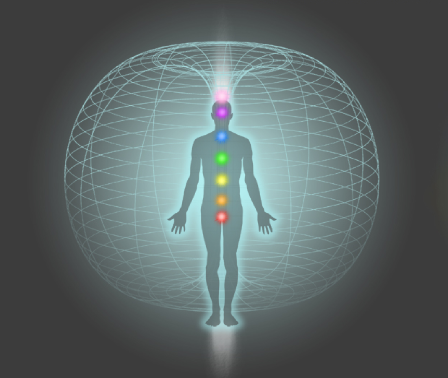 human electromagnetic field with hindu chakras